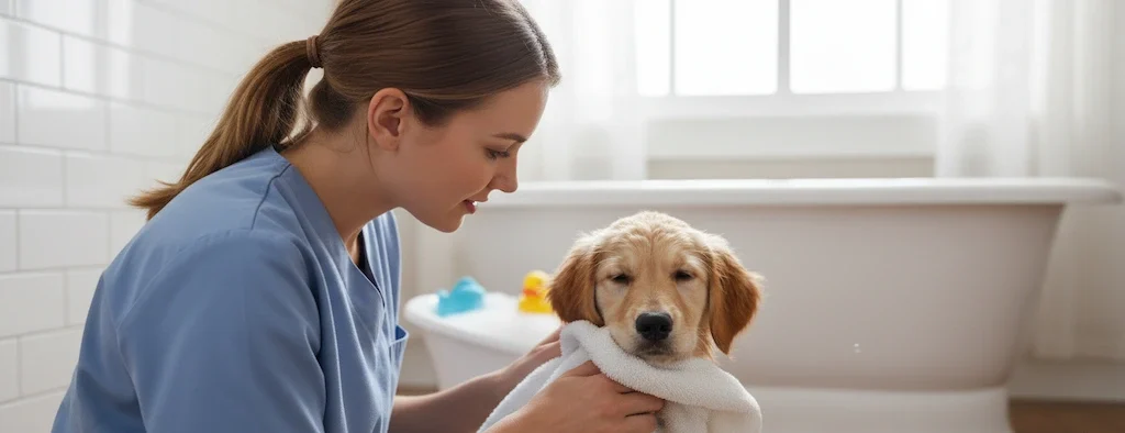 Bañar a un cachorro
