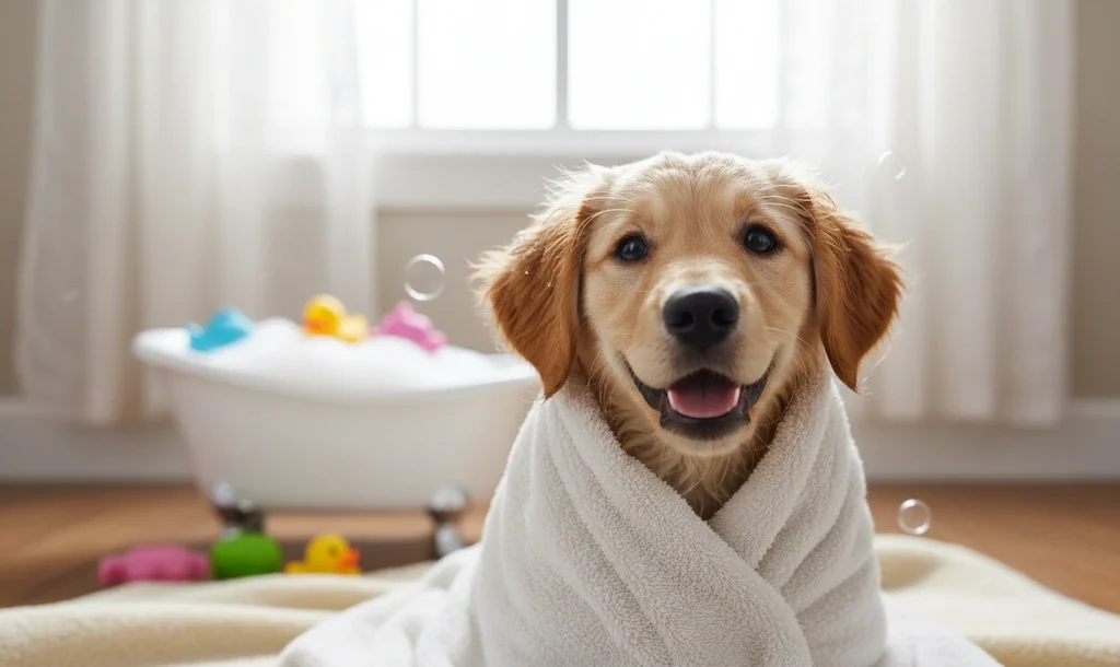 Cuando se puede bañar a un cachorro